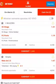 Cashout Betano