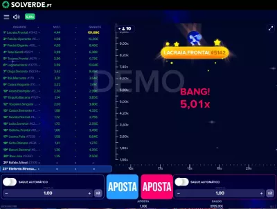 Jogo Crash Evolution na Solverde