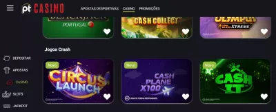 Opções jogos crash no Placard