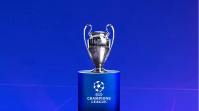 Fotografia da taça da Liga dos Campeões