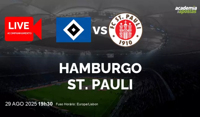 Hamburgo St. Pauli livestream | Bundesliga | 29 agosto 2025