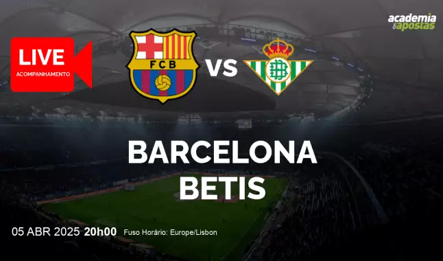 Barcelona Betis livestream | Primera División | 05 abril 2025