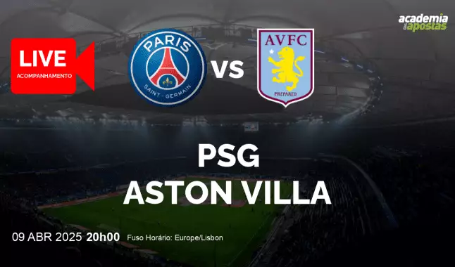 PSG Aston Villa livestream | UEFA Champions League | 09 abril 2025