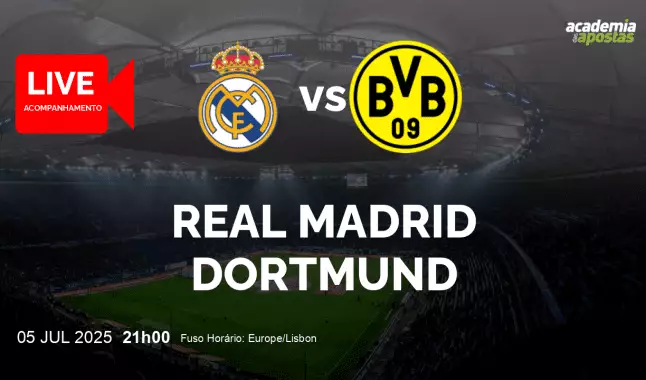 Real Madrid Dortmund livestream | FIFA Club World Cup | 05 julho 2025