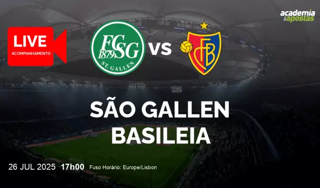 São Gallen Basileia livestream | Super League | 26 julho 2025