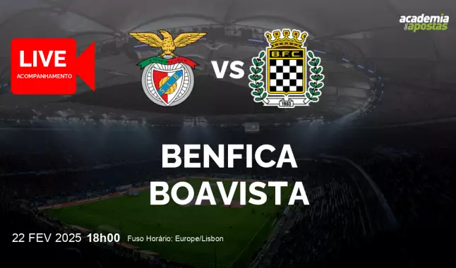 Benfica Boavista livestream | Liga Portugal Betclic | 22 fevereiro 2025