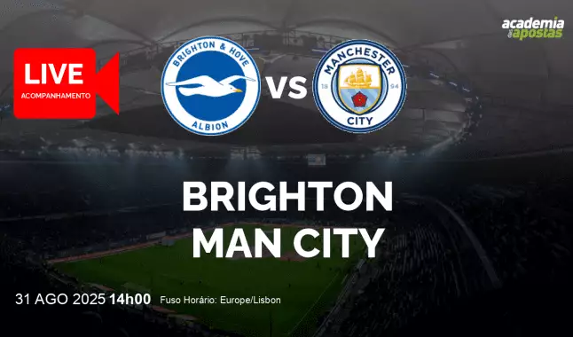 Brighton Man City livestream | Premier League | 31 agosto 2025