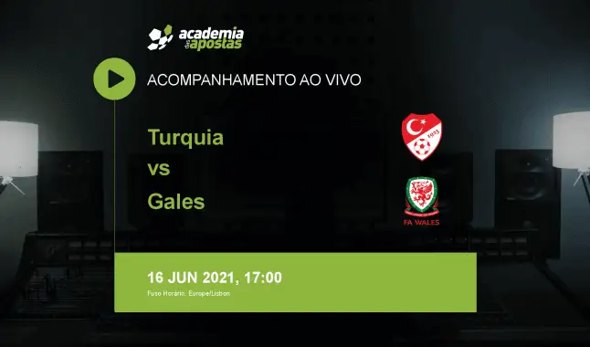 Turquia Gales livestream | Campeonato Europeu | 16 junho 2021