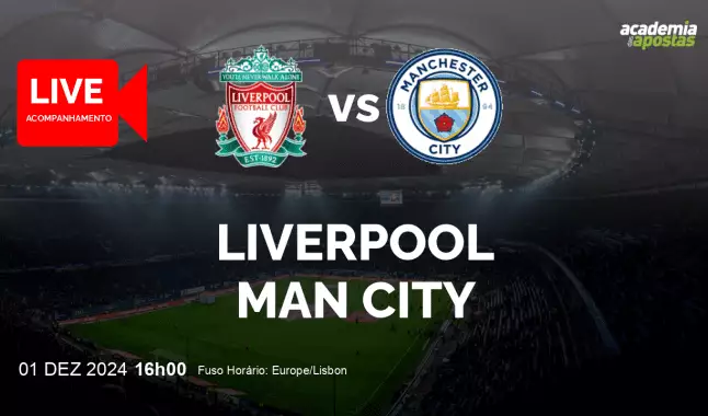 Liverpool Man City livestream | Premier League | 01 dezembro 2024
