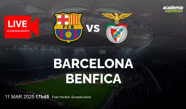 Barcelona Benfica livestream | UEFA Champions League | 11 março 2025