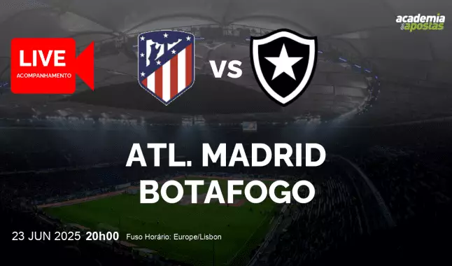 Atl. Madrid Botafogo livestream | FIFA Club World Cup | 23 junho 2025