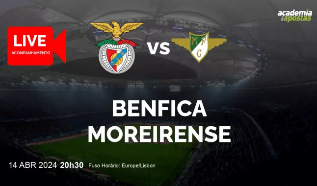 Benfica Moreirense livestream | Liga Portugal Betclic | 14 abril 2024