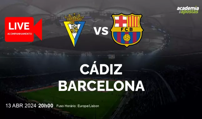 Cádiz Barcelona livestream | Primera División | 13 abril 2024