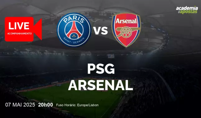 PSG Arsenal livestream | UEFA Champions League | 07 maio 2025