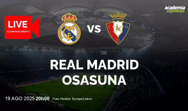 Real Madrid Osasuna livestream | Primera División | 19 agosto 2025