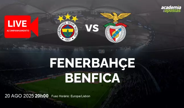 Fenerbahçe Benfica livestream | UEFA Champions League | 20 agosto 2025