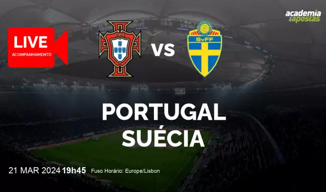 Portugal Suécia livestream | Amigáveis | 21 março 2024