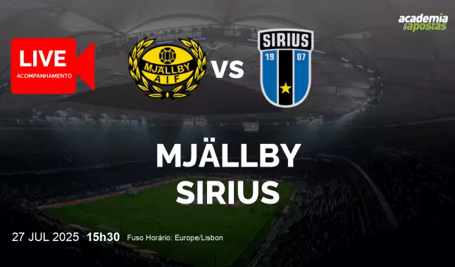 Mjällby Sirius livestream | Allsvenskan | 27 julho 2025