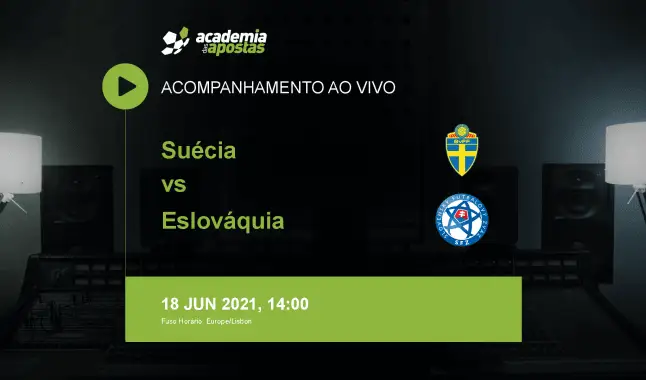 Suécia Eslováquia livestream | Campeonato Europeu | 18 junho 2021